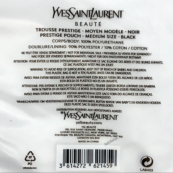 🆕 YSL Beauty Cosmetic Pouch to Crossbody Bag Purse, Black / Gold, New Handbag - Picture 10 of 11